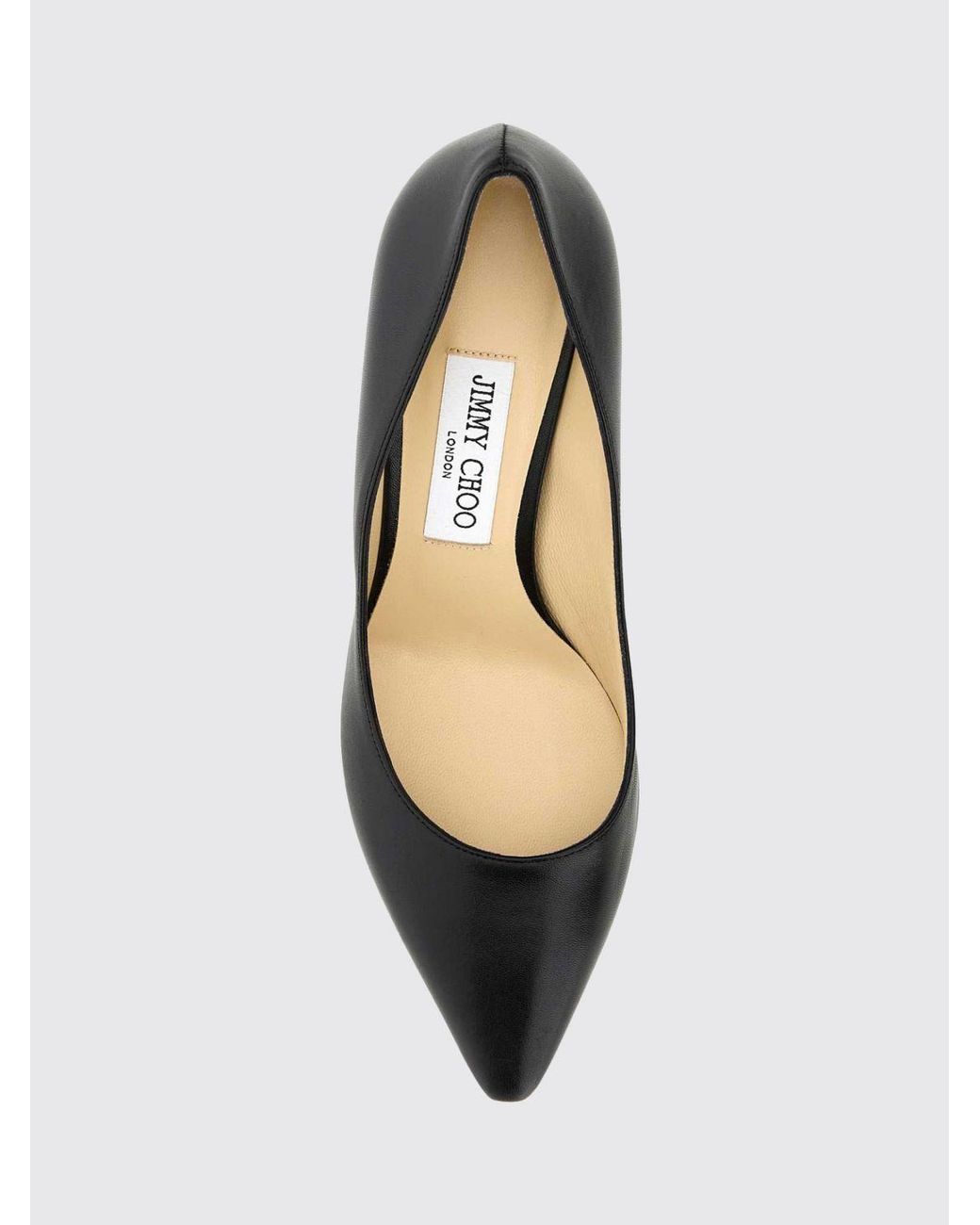 Jimmy Choo Black Romy Smooth Leather High-Heel Court Shoes With Almond Toe