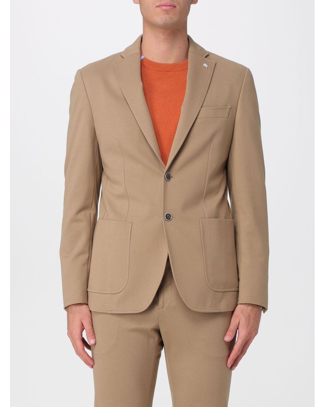Manuel Ritz Jacket Manuel Ritz Jacket in Natural for Men | Lyst UK