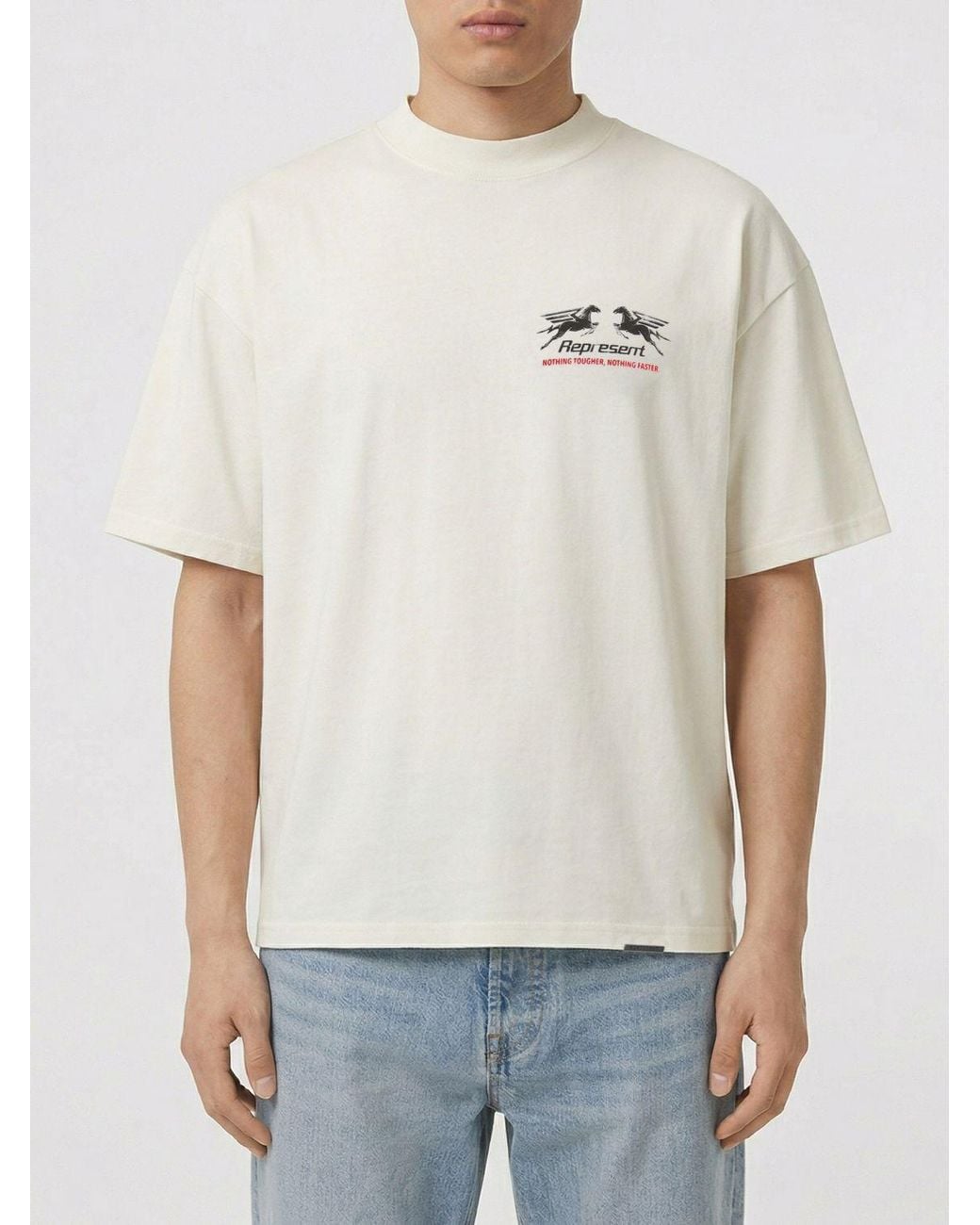 Represent Natural Printed Cotton T-Shirt for men