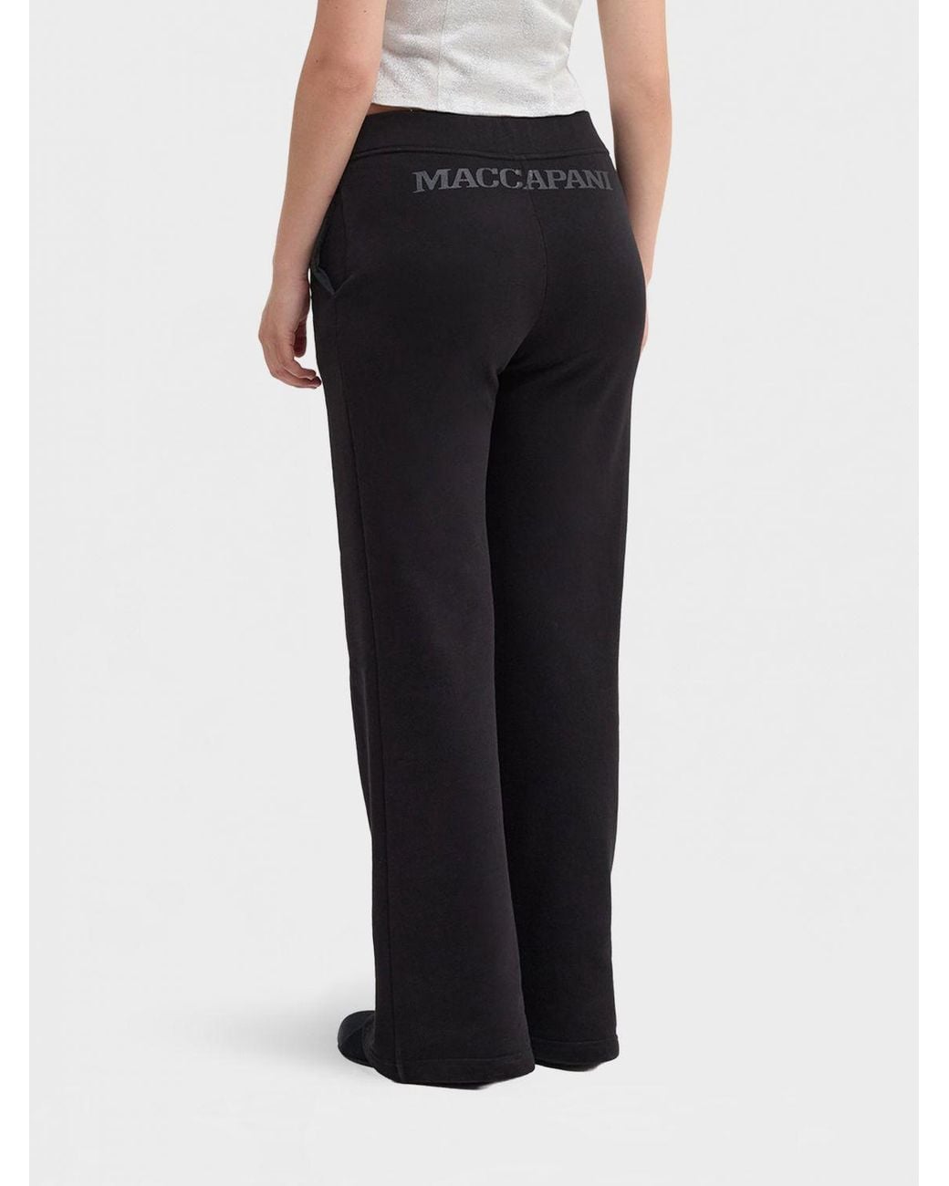 MACCAPANI Black Regina Cotton Jogging Trousers