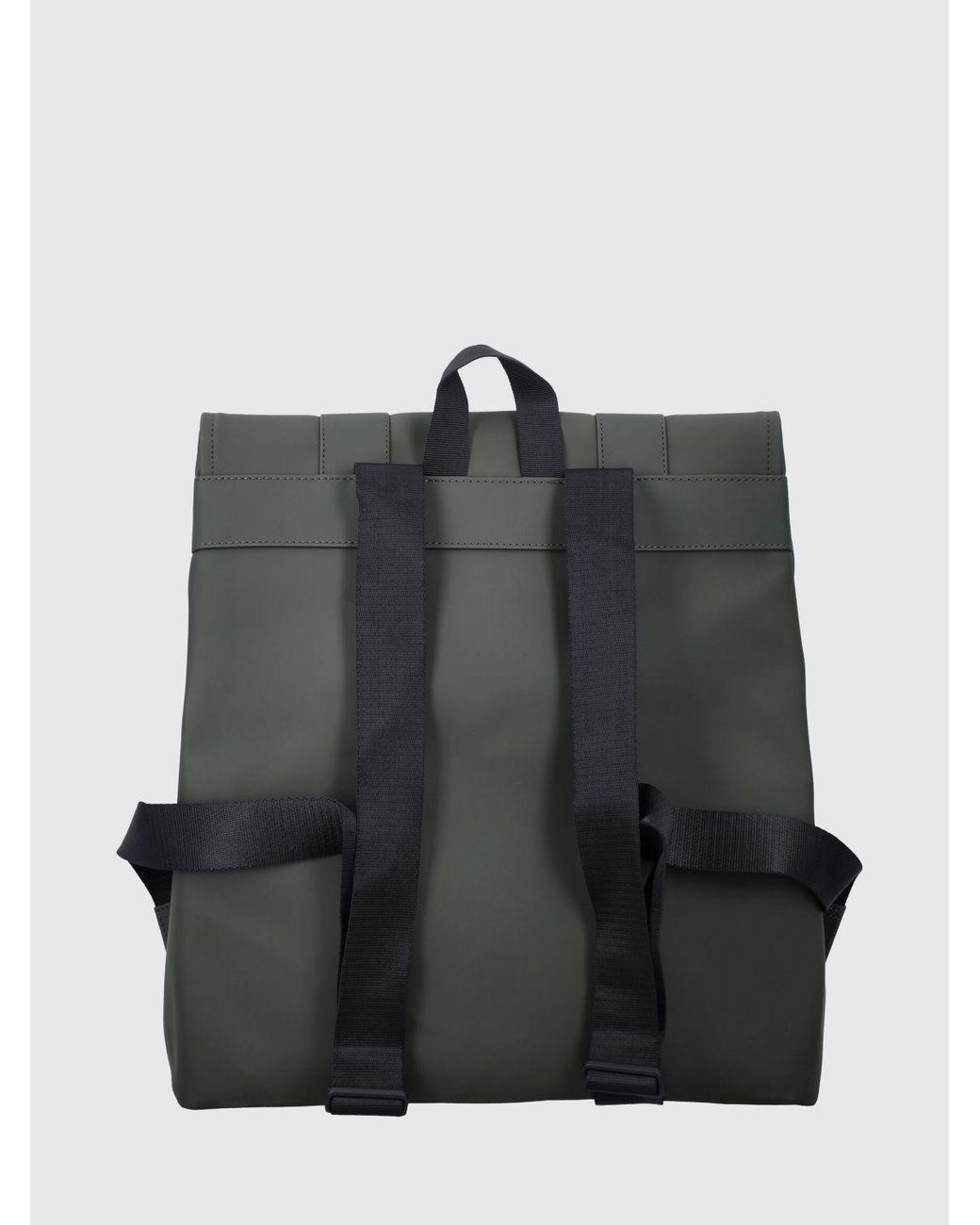 Rains Gray Msn Waterproof Backpack With Hook Closure And Adjustable Straps for men