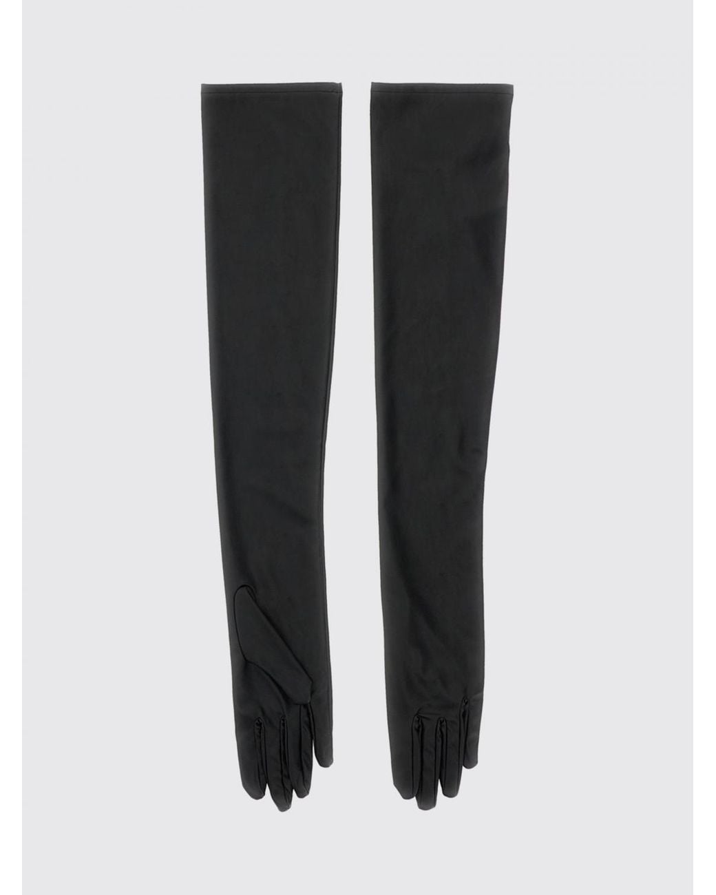 7 For All Mankind Black High-Cuff Slip-On Smooth Leather Gloves