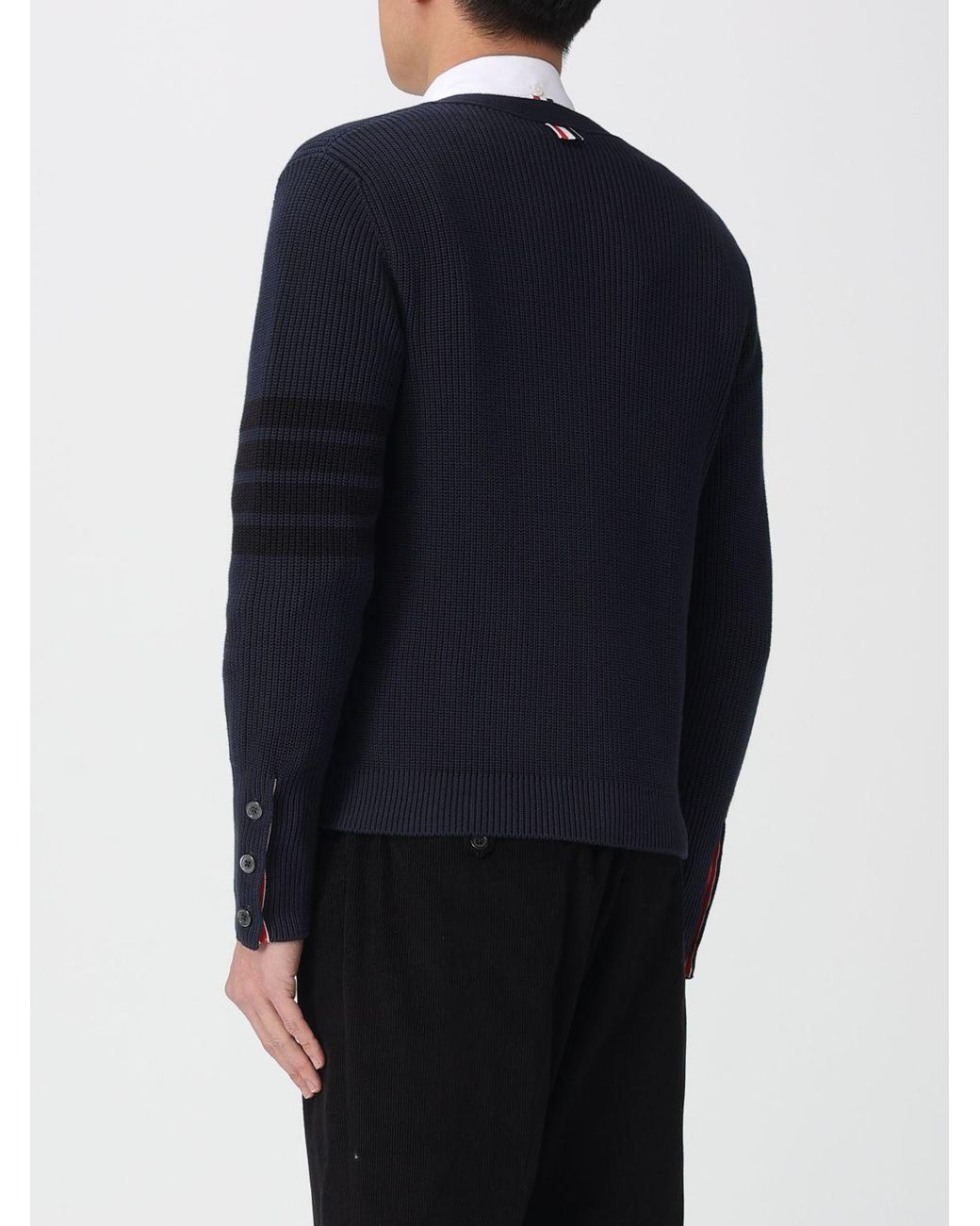 Thom Browne Blue Cotton Cardigan for men