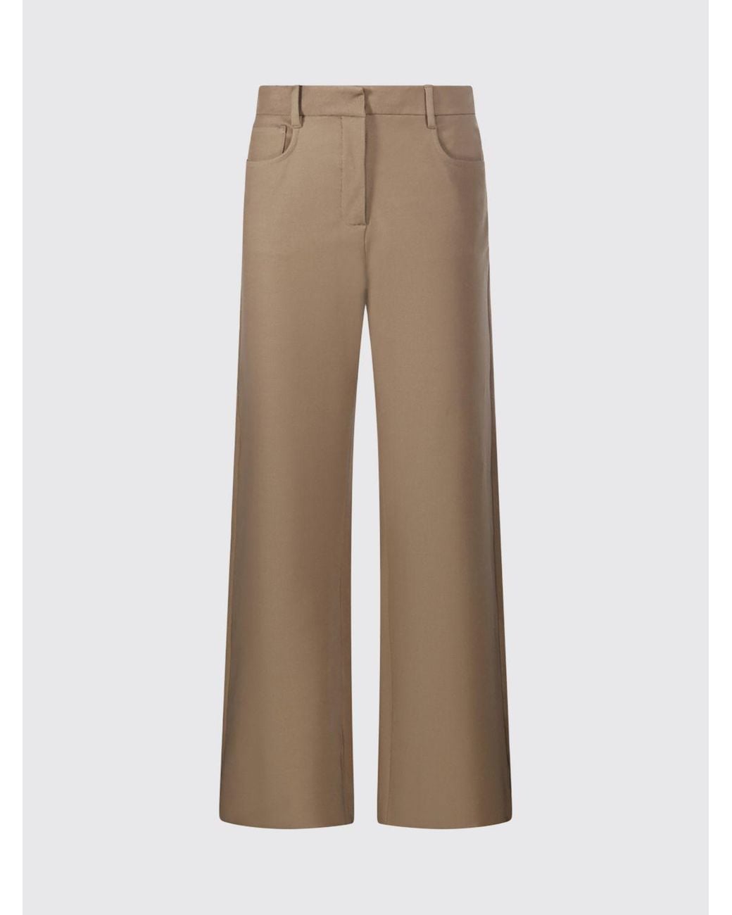 Max Mara Natural Gela Wide-Leg Cotton-Blend Trousers