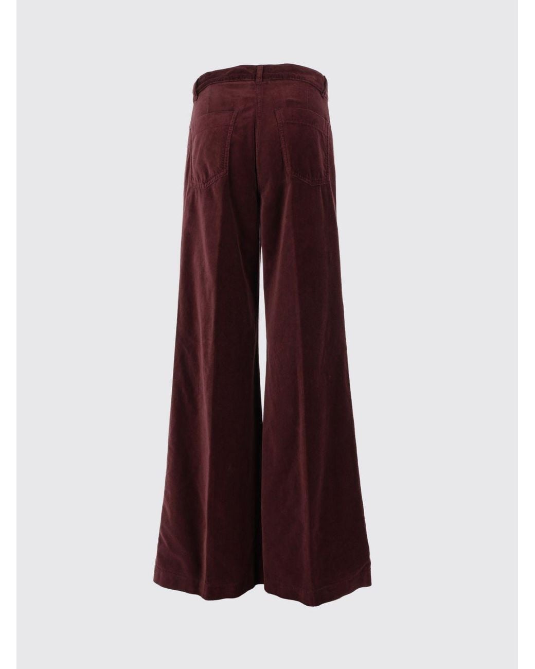 Aspesi Mid-Rise Flared Velvet Trousers