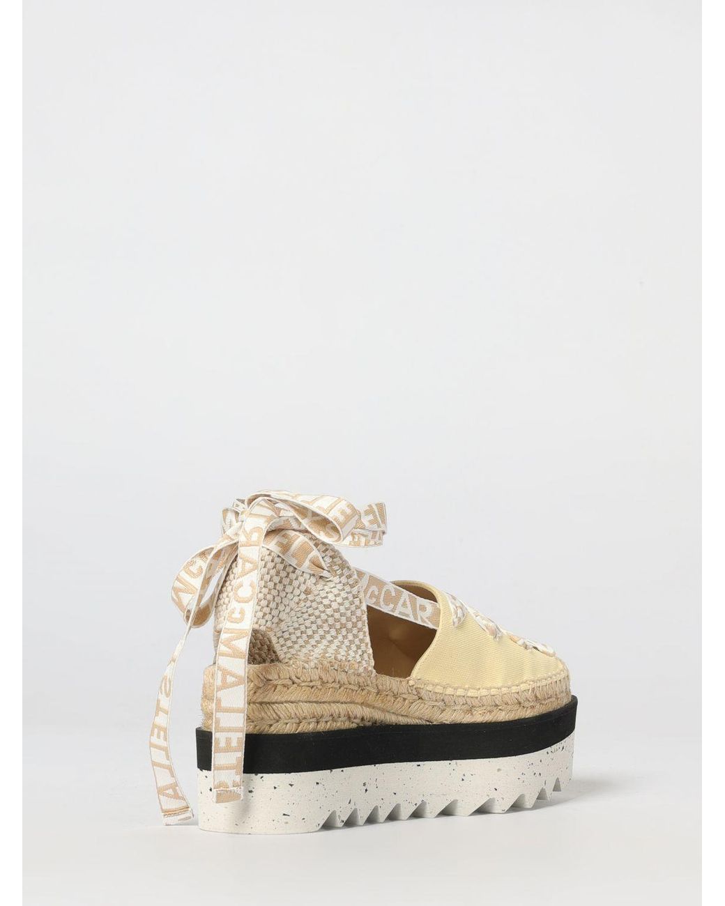 Stella McCartney Natural Gaia Organic Cotton Canvas Wedge Espadrilles