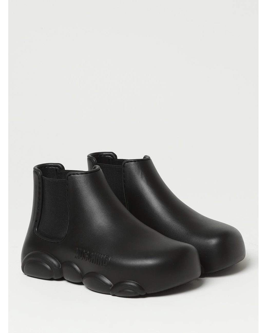 Moschino Couture Black Rubber Boots
