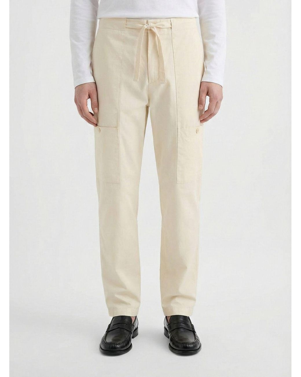 Jil Sander Natural Cotton Cargo Trousers for men