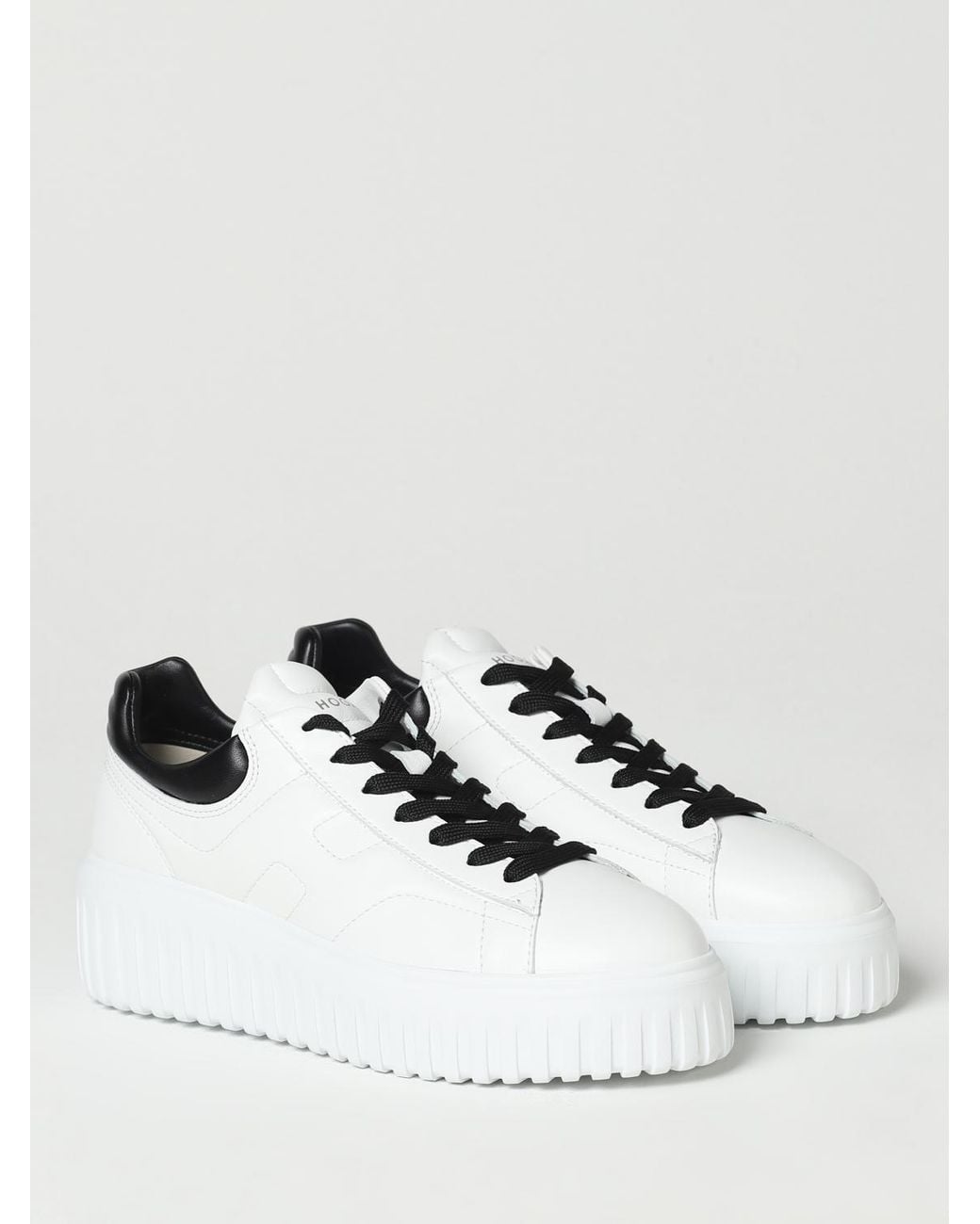 Hogan White H-Stripes Sneakers