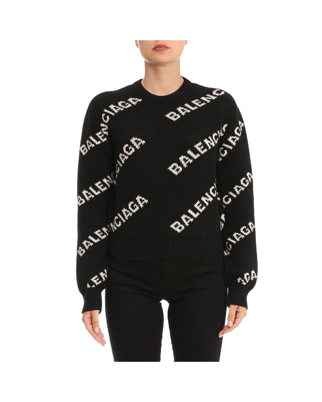 Balenciaga Sweater Women in Black | Lyst