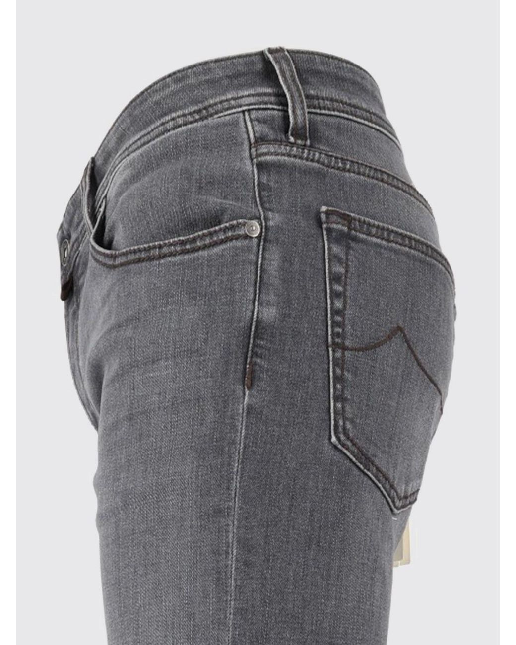 Jacob Cohen Gray Mid-Rise Skinny Jeans for men