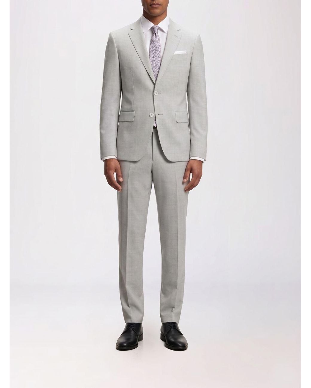 Boss Gray Single Breasted Suit for men