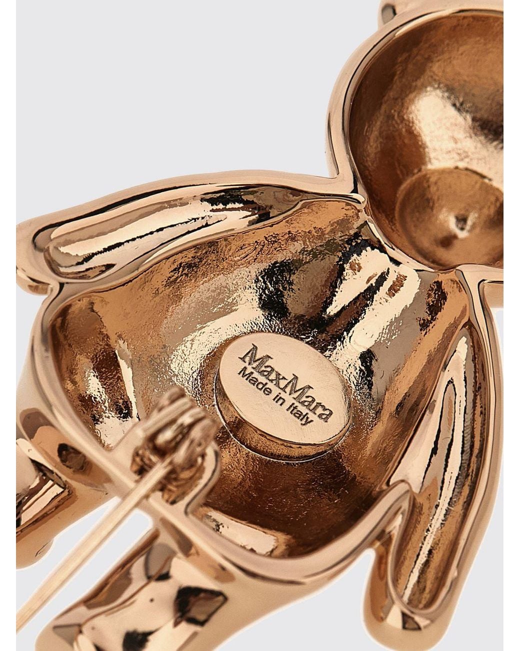 Max Mara Metallic Jewelled Brooch