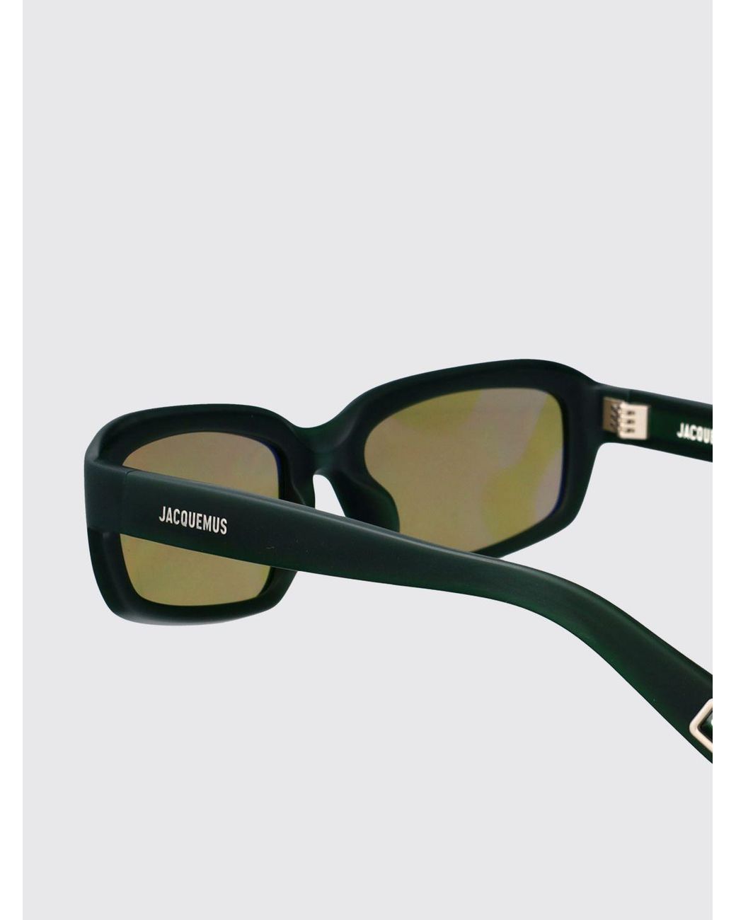 Jacquemus Green Marino Rectangular Cat-Eye Acetate Sunglasses for men