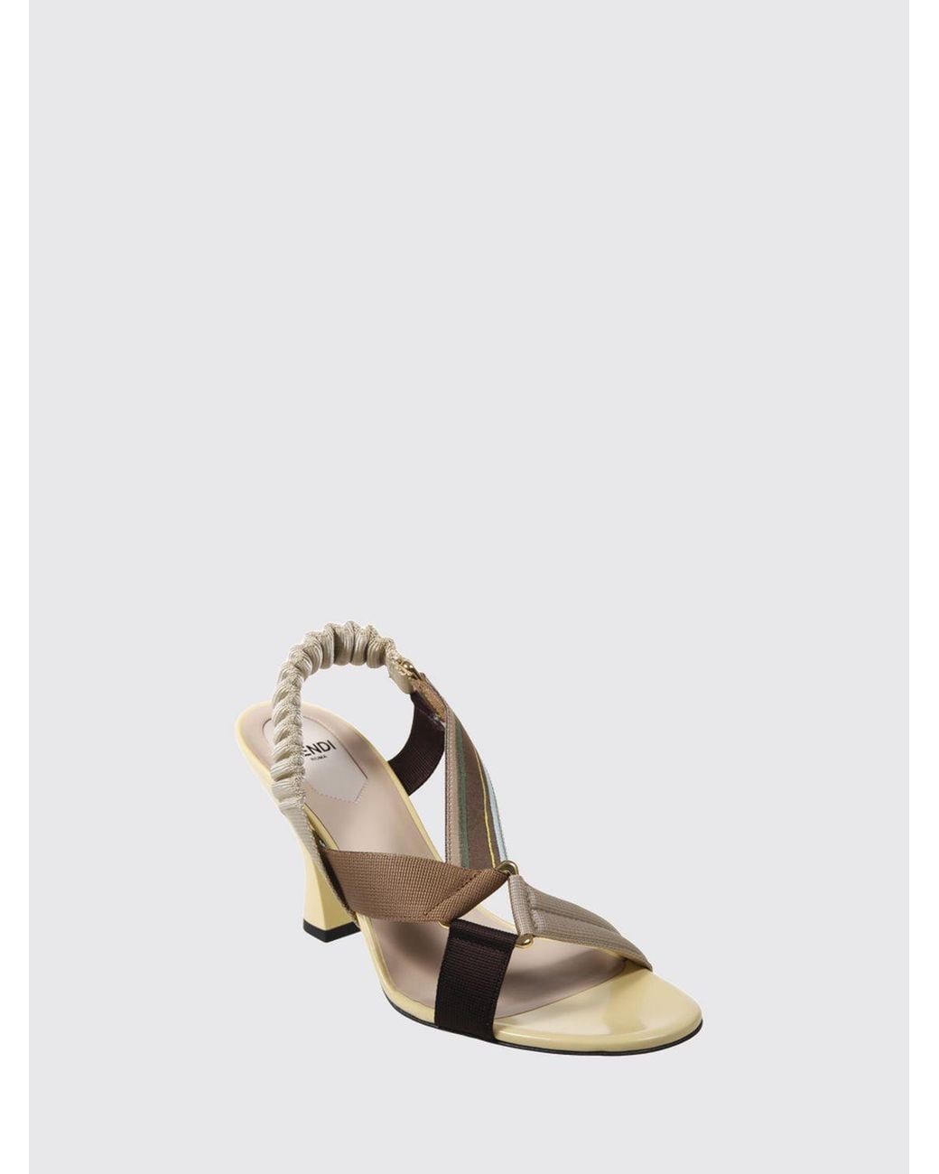 Fendi Natural Colibrì High-Heeled Slingbacks