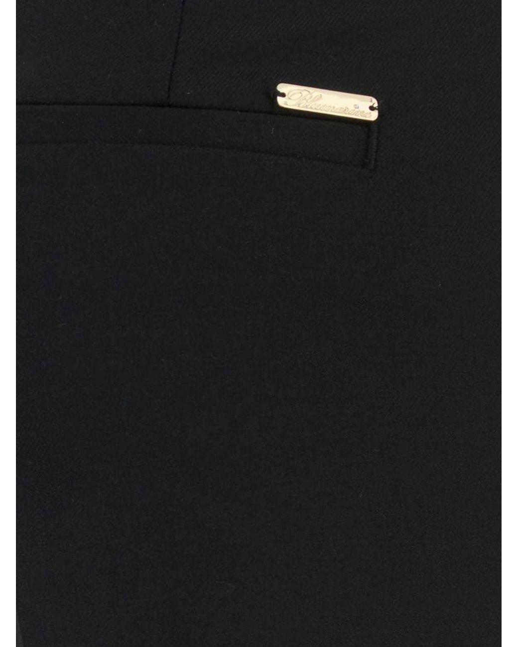 Blumarine Black Mid-Rise Flared Trousers