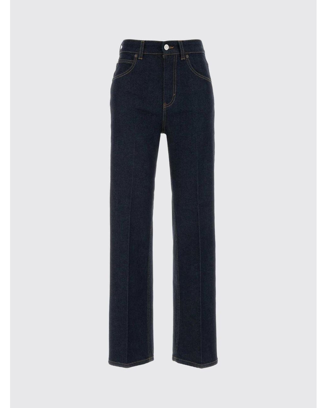 Victoria Beckham Blue Julia Mid-Rise Straight Fit Jeans