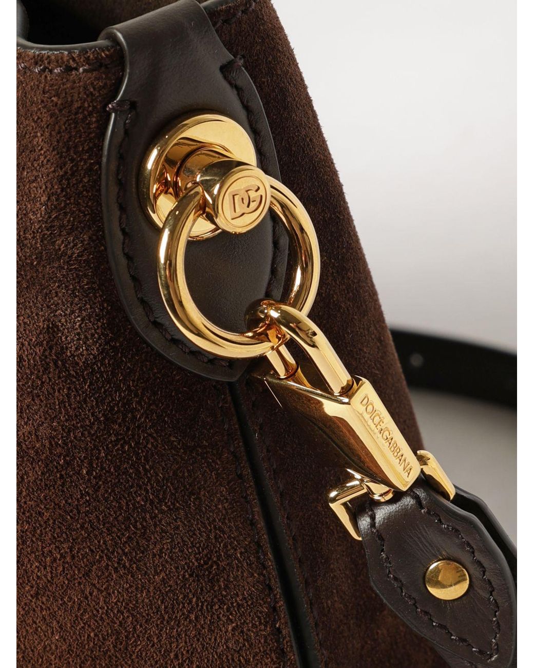 Dolce & Gabbana Brown Dolce &Amp Gabbana Vittoria Suede Calfskin Shoulder Bag