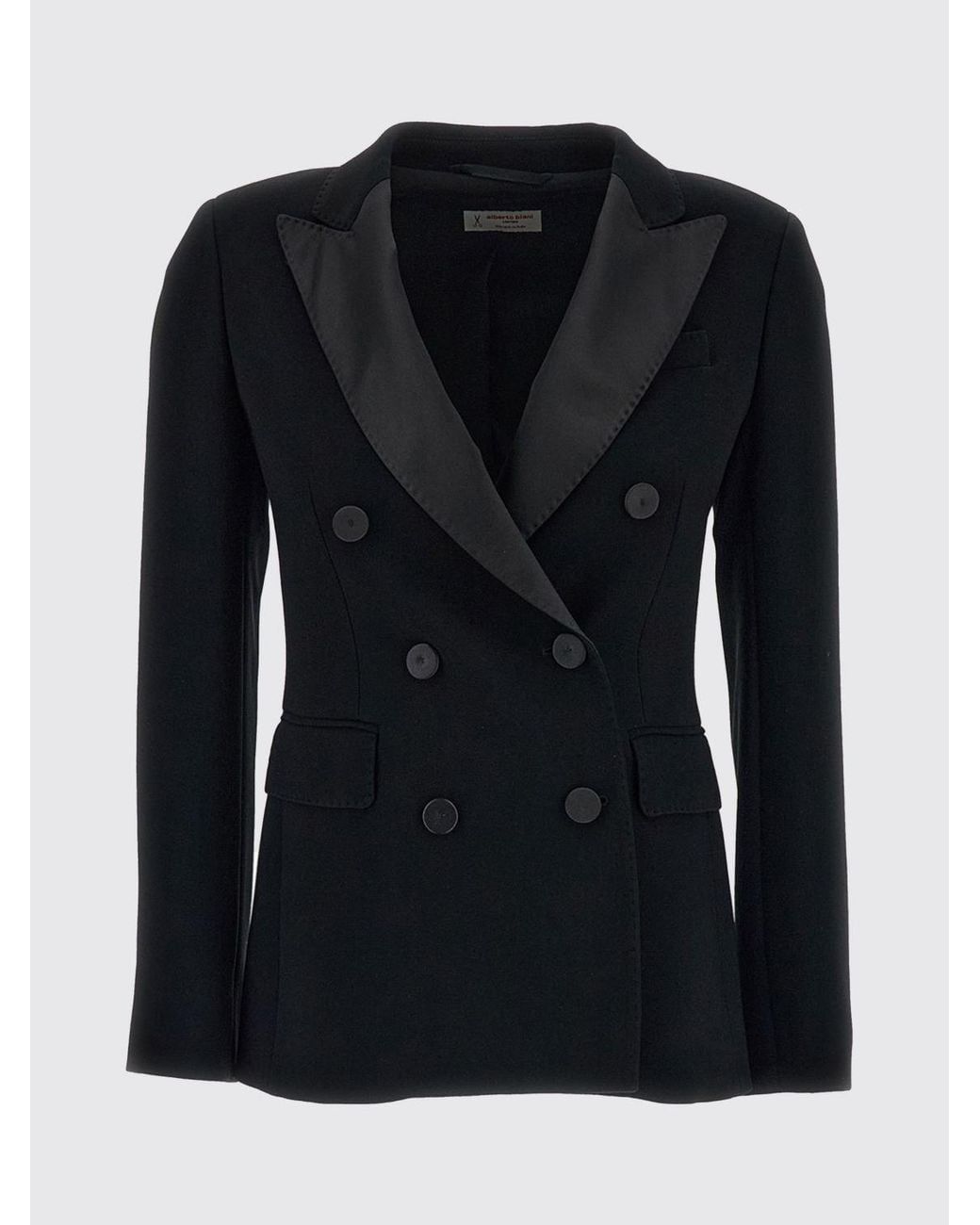 Alberto Biani Blue Double-Breasted Ceremony Blazer With Peak Lapels