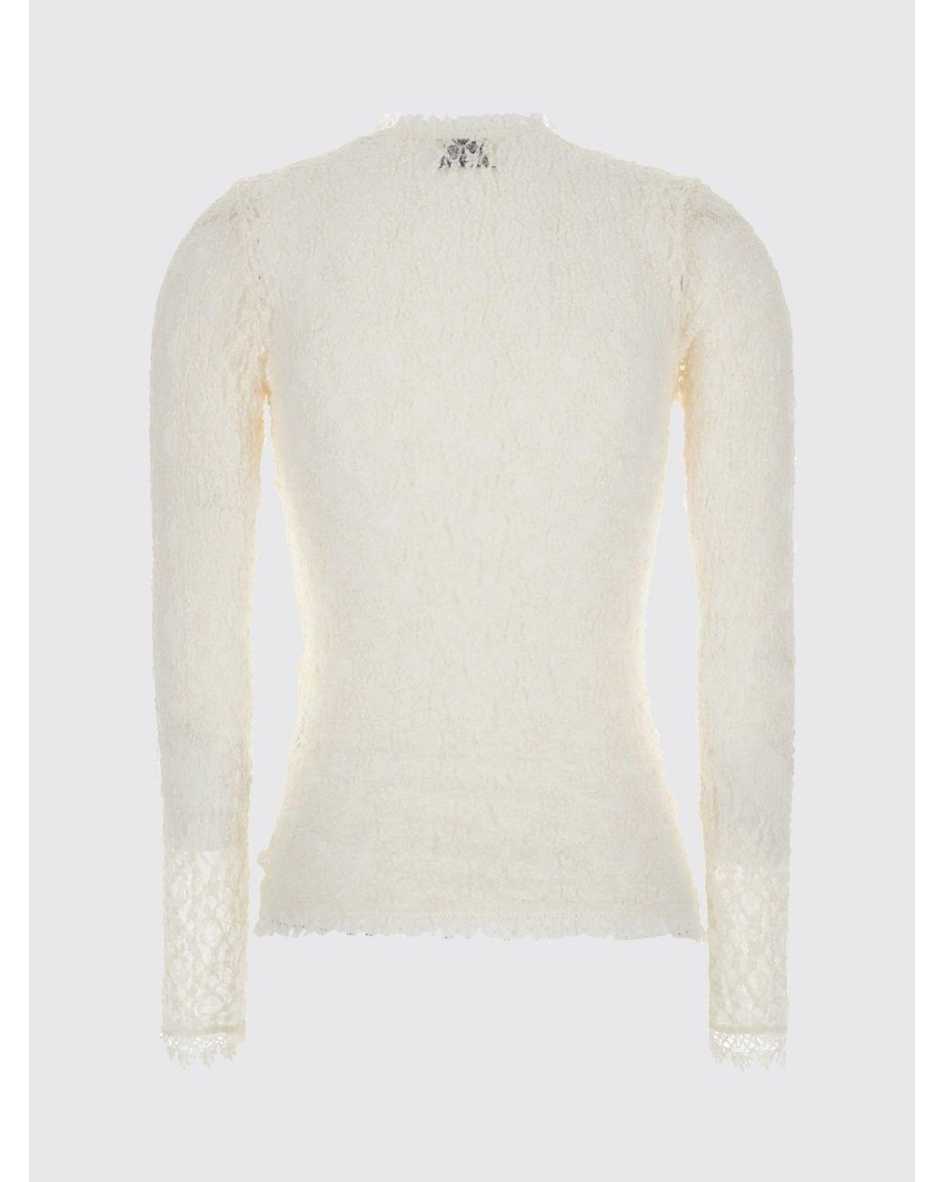 Isabel Marant Natural Slim Fit Long-Sleeved Lace Top