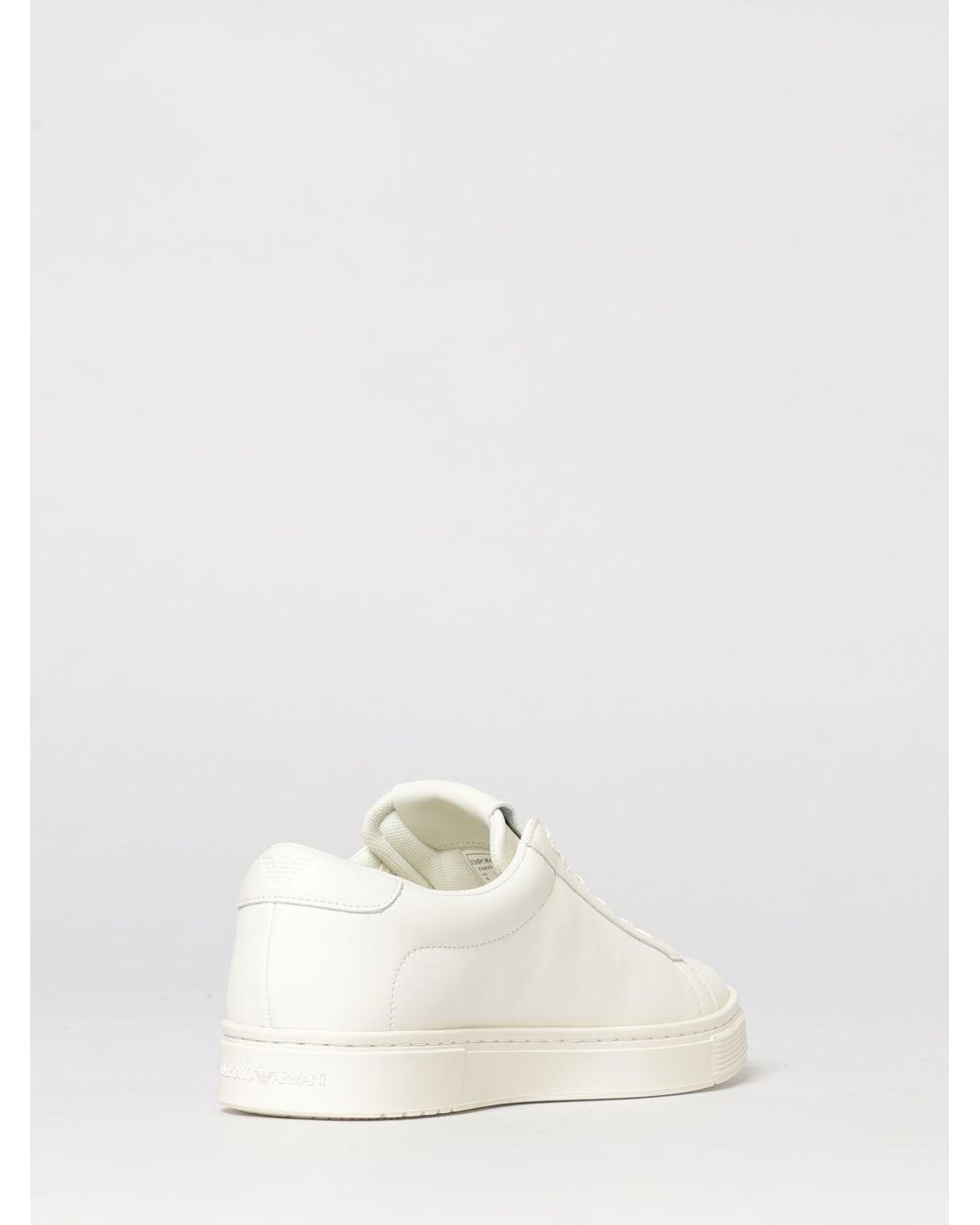 Emporio Armani Natural Leather Sneakers for men