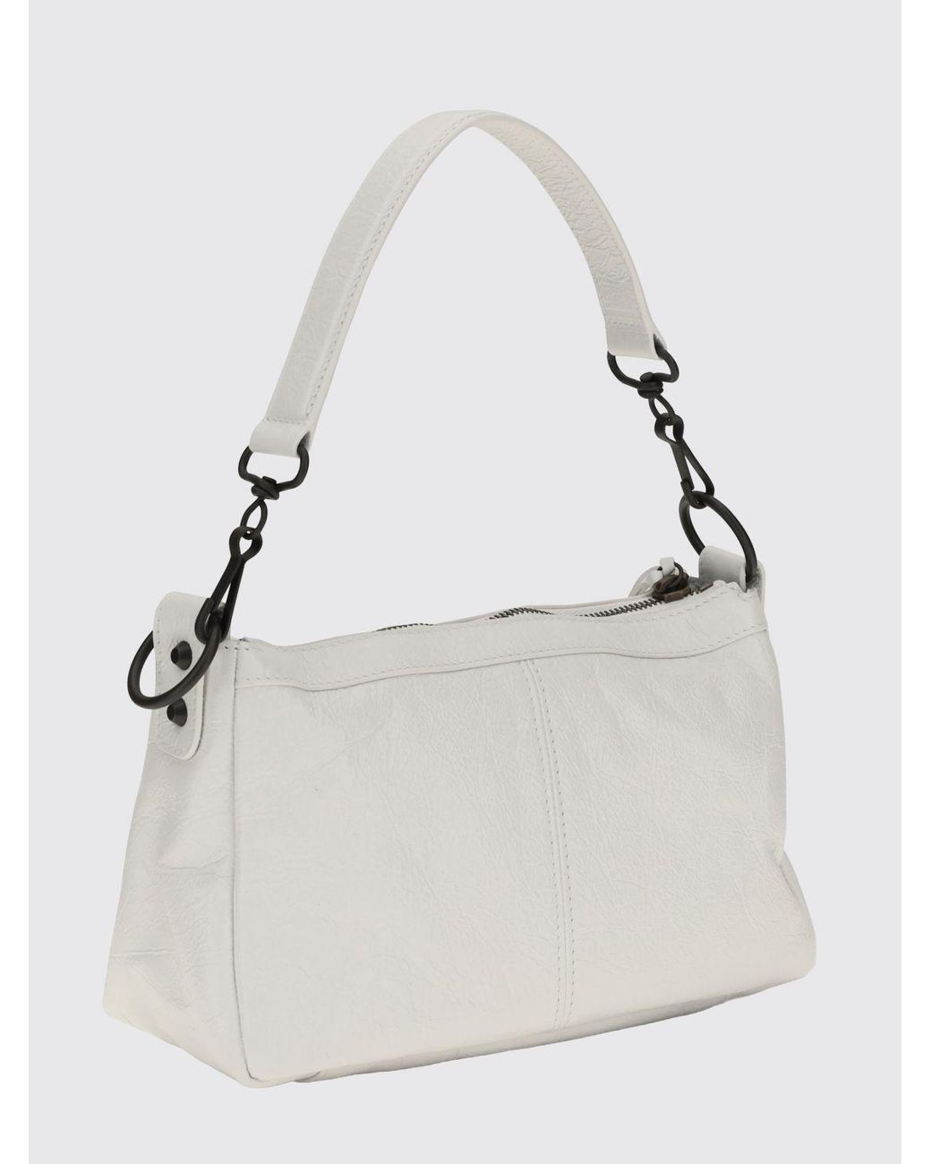 Balenciaga Natural Le City Moto Studded Arena Lambskin Mini Bag