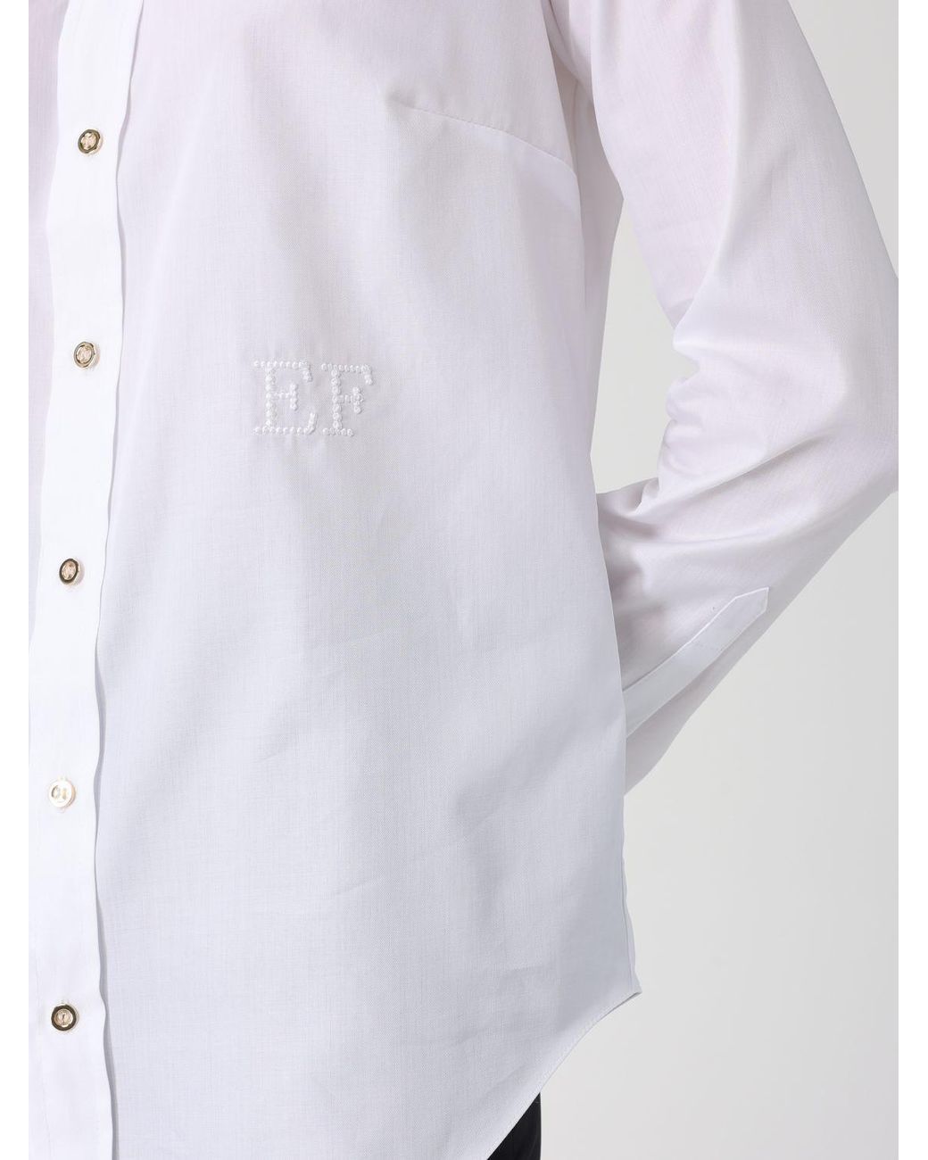 Elisabetta Franchi White Classic Cotton Shirt