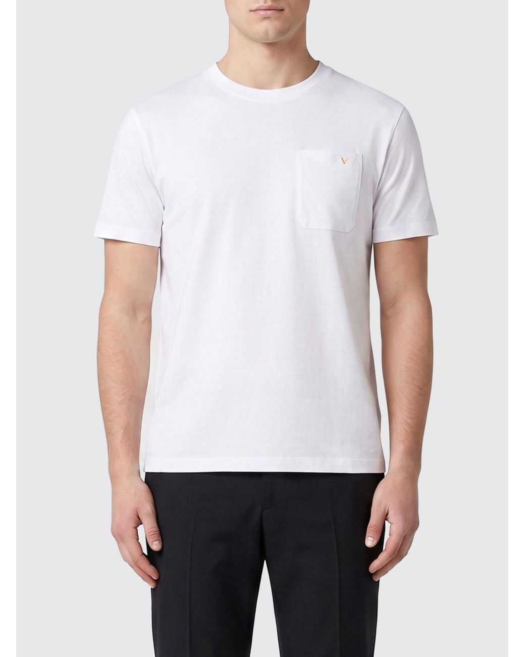 Valentino White Vlogo Cotton T-Shirt for men