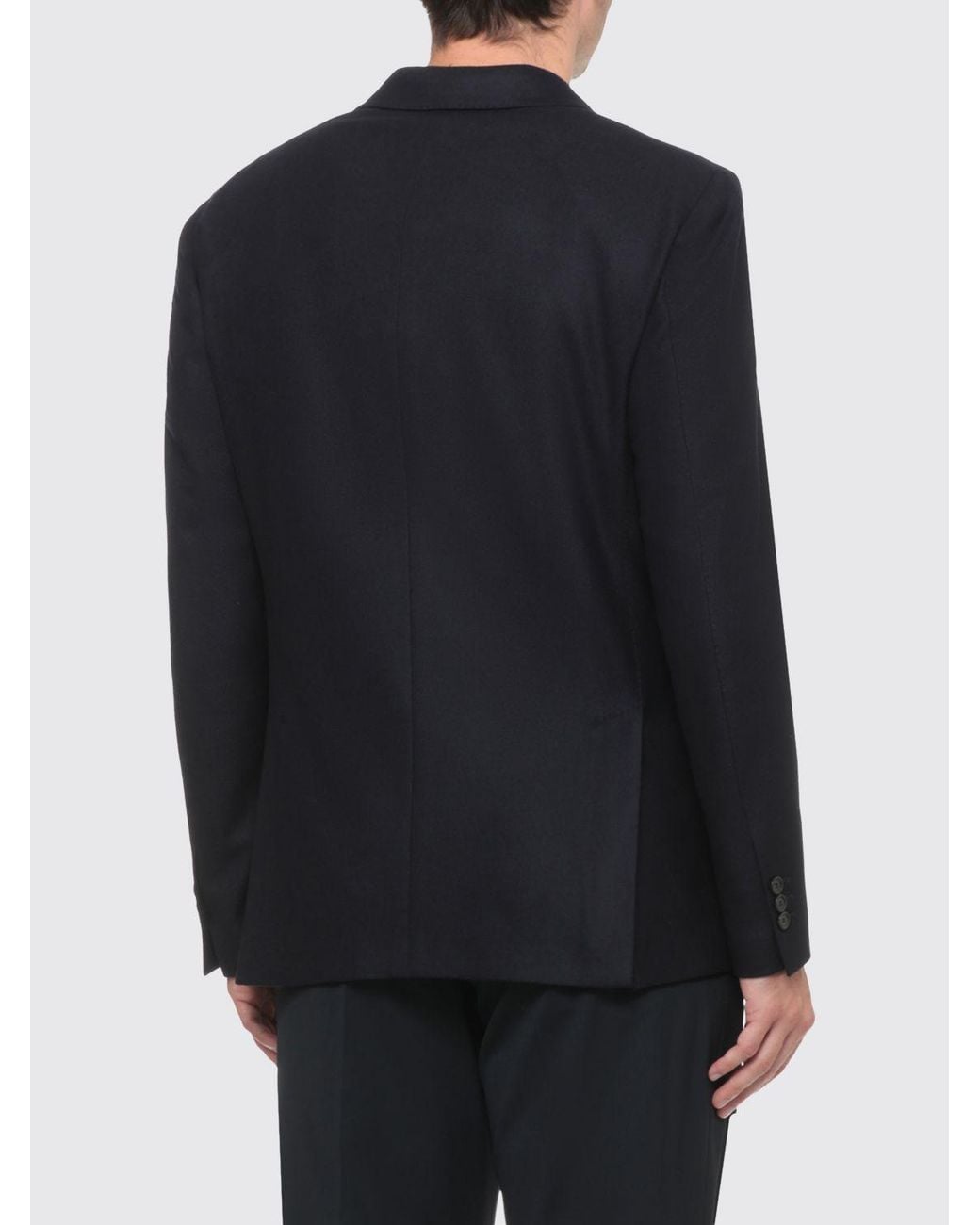 Lardini Black Single-Breasted Virgin Wool Blazer With Patch Pockets for men