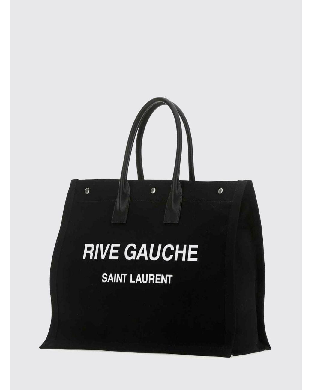 Saint Laurent Black Rive Gauche Tote Bag for men