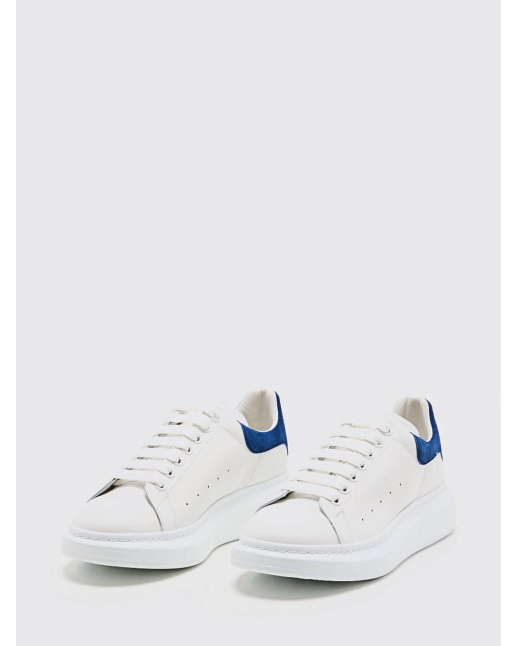 McQueen Blue Oversized Leather Sneakers for men