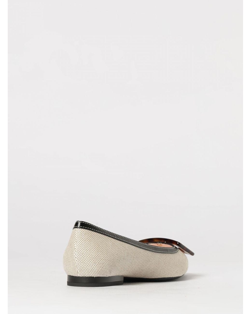 Roger Vivier Natural Gommettine Ballerina