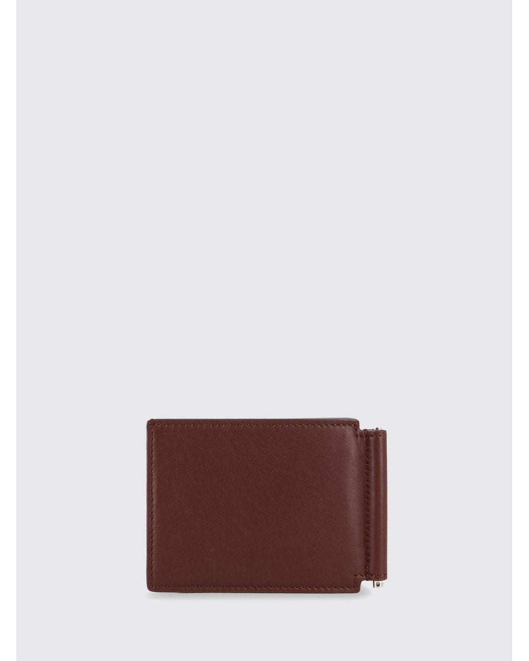 Brunello Cucinelli Purple Calfskin Bifold Wallet With Money Clip for men
