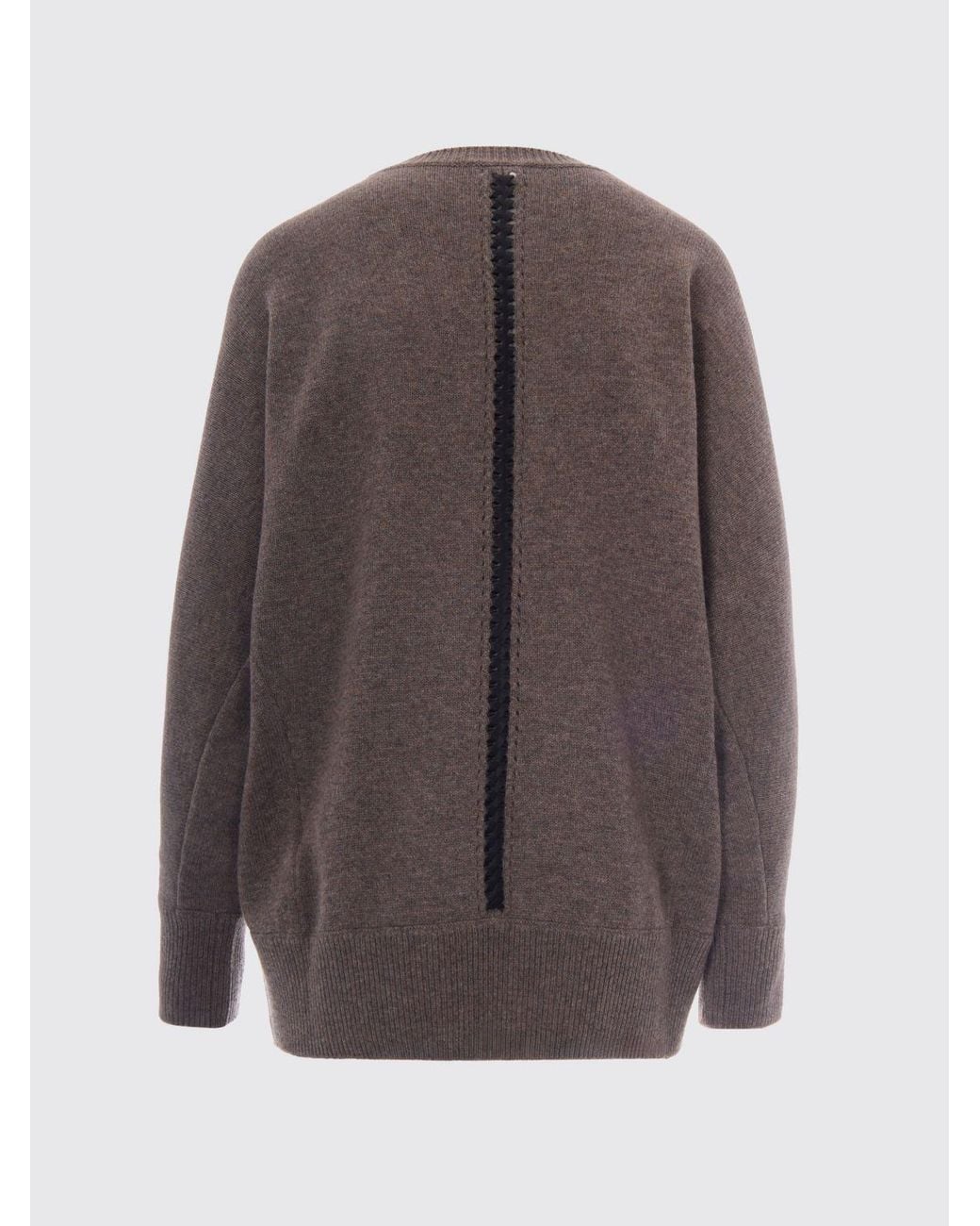 P.A.R.O.S.H. Brown P.A.R.O..H. Wool And Cashmere Crewneck Jumper With Intertwined Ribbons