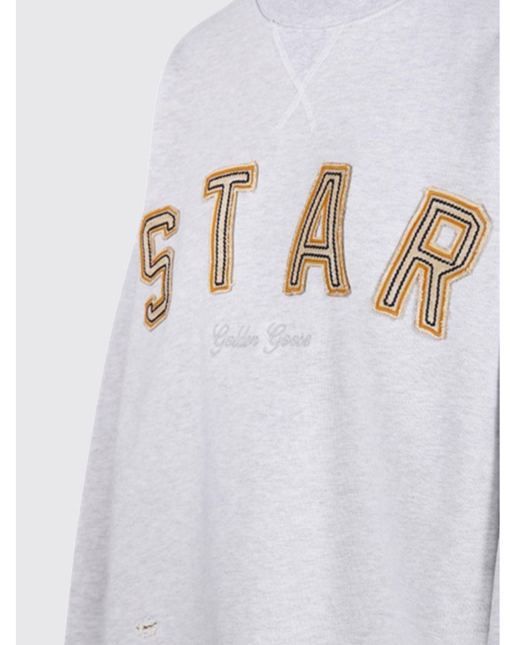 Golden Goose Deluxe Brand Gray Cotton Crewneck Sweatshirt for men