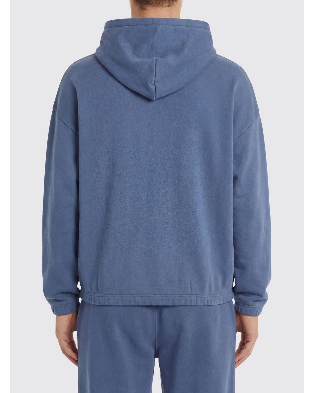 Autry Blue Cotton Hoodie for men