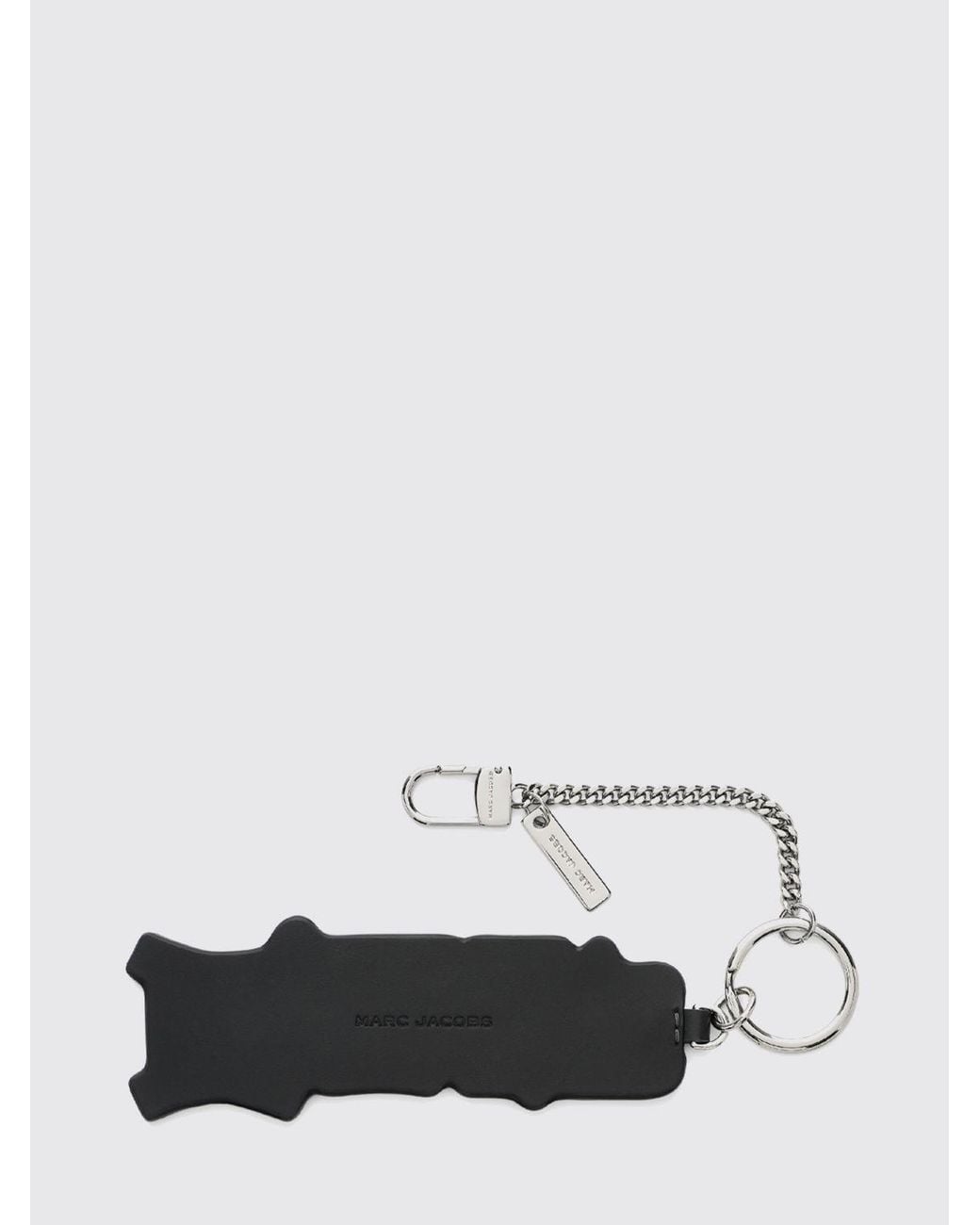 Marc Jacobs White The Charm Bag Zodiac Keychain With Slogan Print And Carabiner
