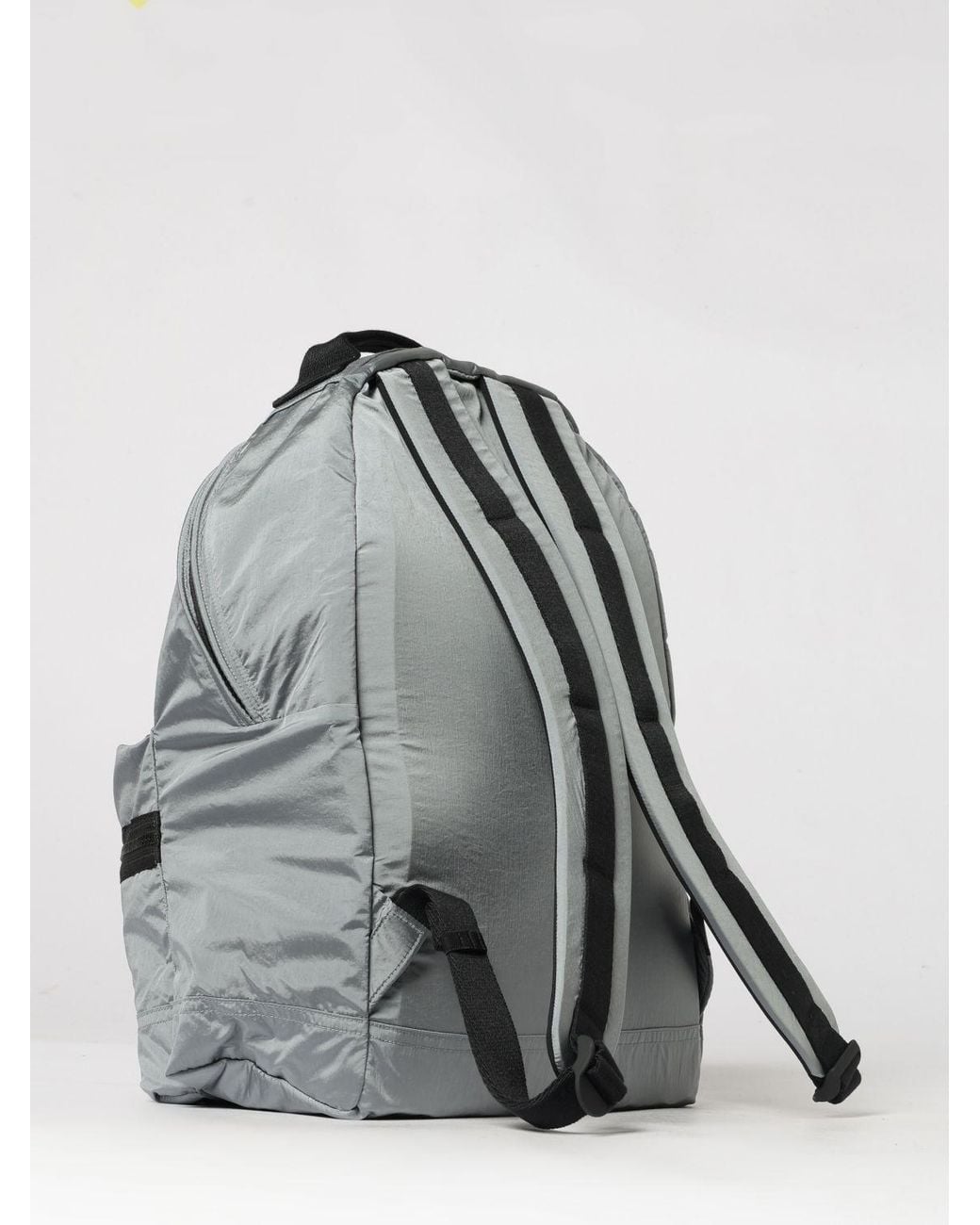 Stone Island Gray Nylon Backpack With Adjustable Shoulder Straps And Compass Logo Patch for men