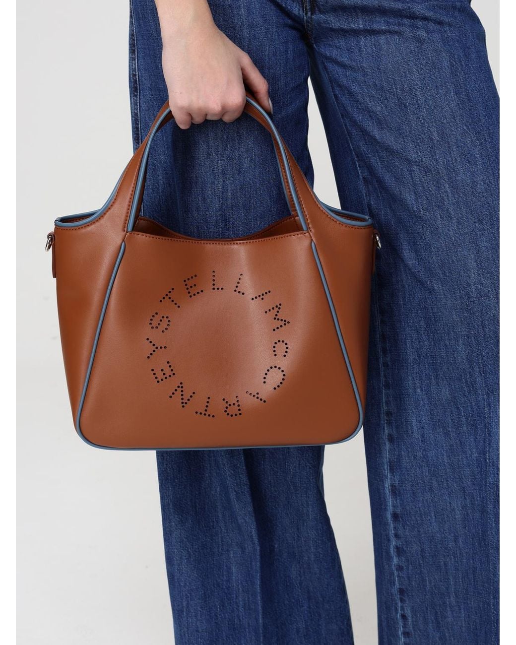 Stella McCartney Brown Faux Leather Tote Bag