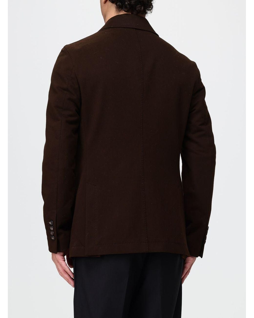 Circolo 1901 Black Slim Fit Double-Breasted Cashmere Blazer for men