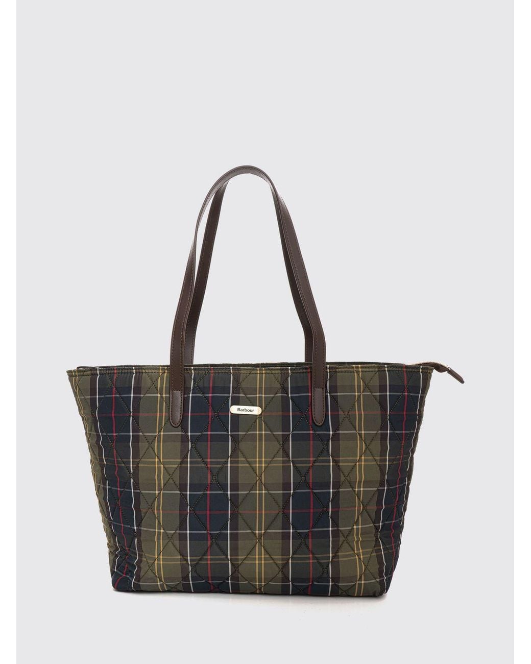 Barbour Black Wetherham Quilted Tartan Shoulder Bag With Removable Pouch