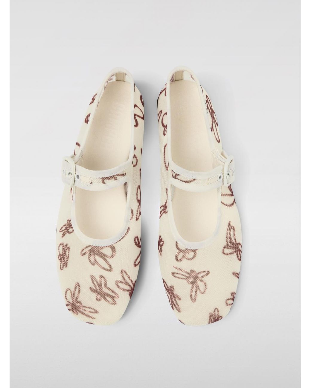 Camper White Buckle Detail Shoes