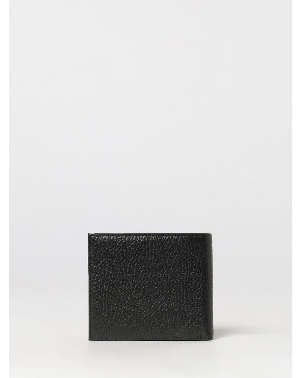 Emporio Armani White Bovine Leather Bifold Wallet With Tone-On-Tone Logo for men