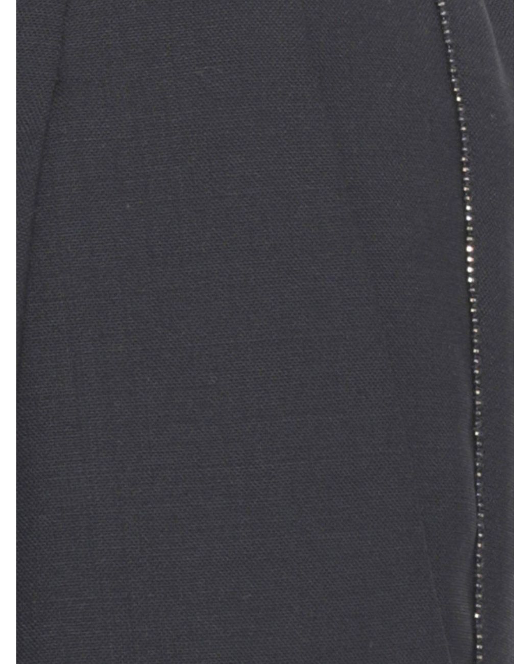 Fabiana Filippi Black Virgin Wool Blend Slim Fit Trousers