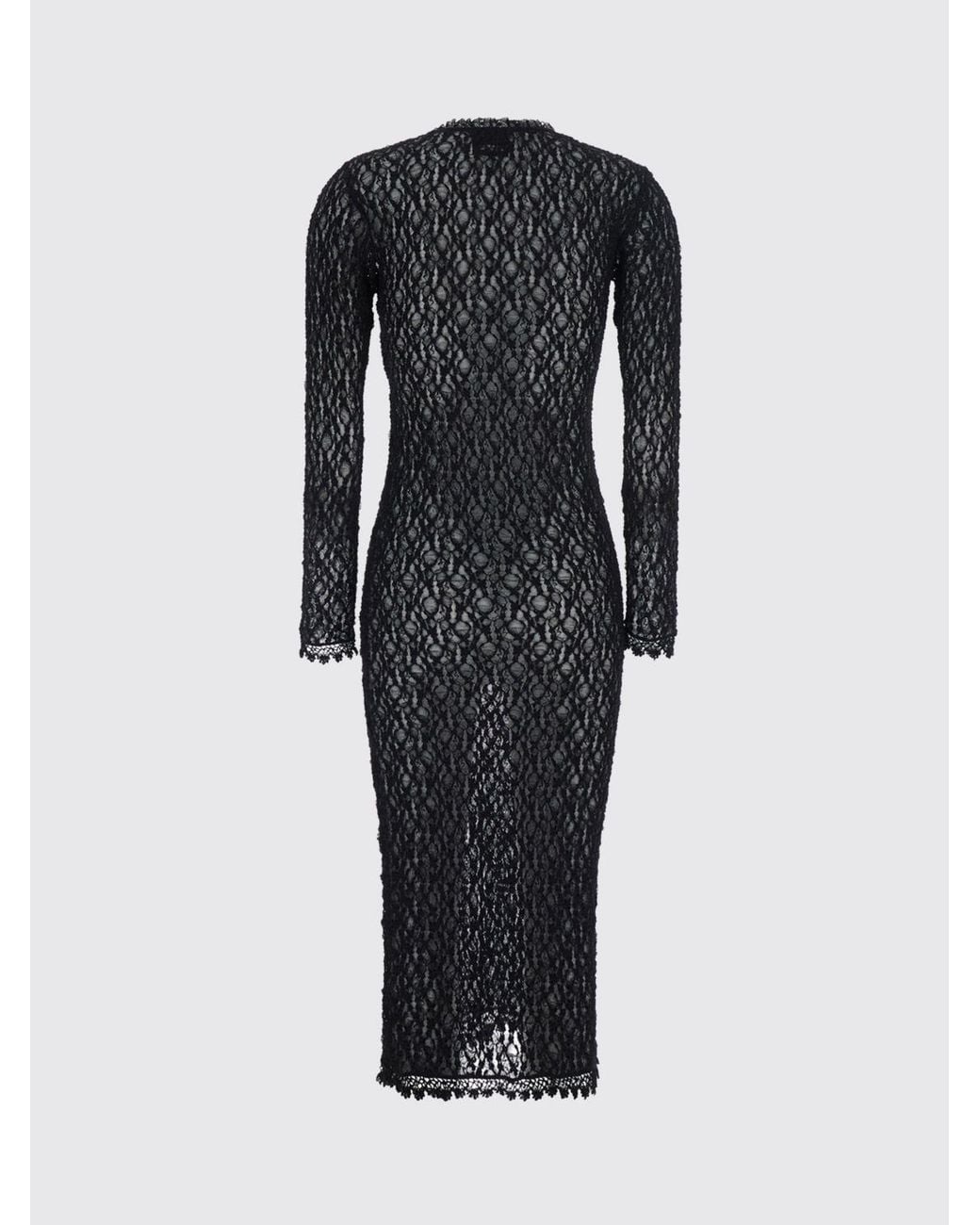 Isabel Marant Blue Balsane Long-Sleeved Lace Midi Dress