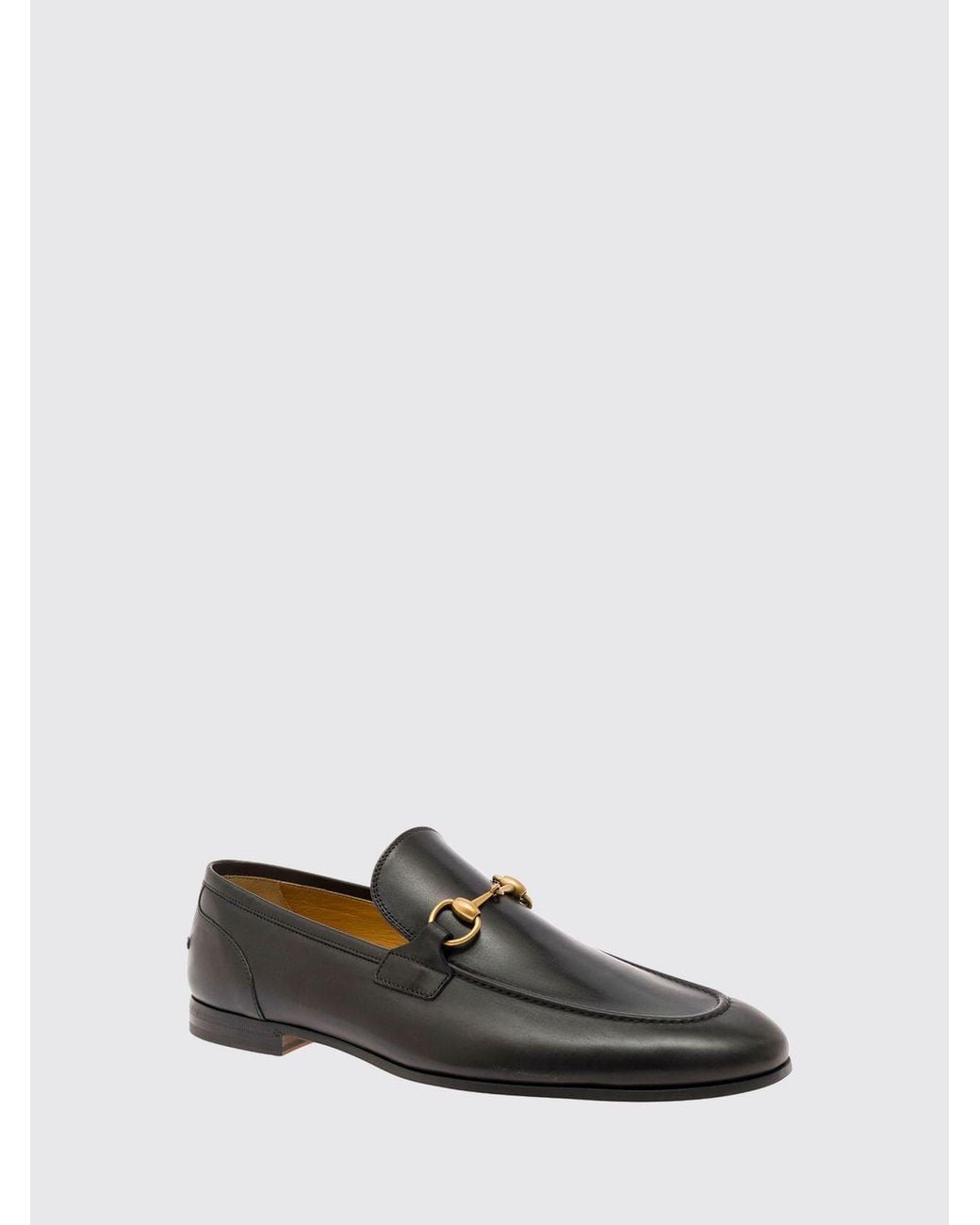 Gucci White Smooth Calfskin Loafers With Horsebit Detail And Leather Sole for men
