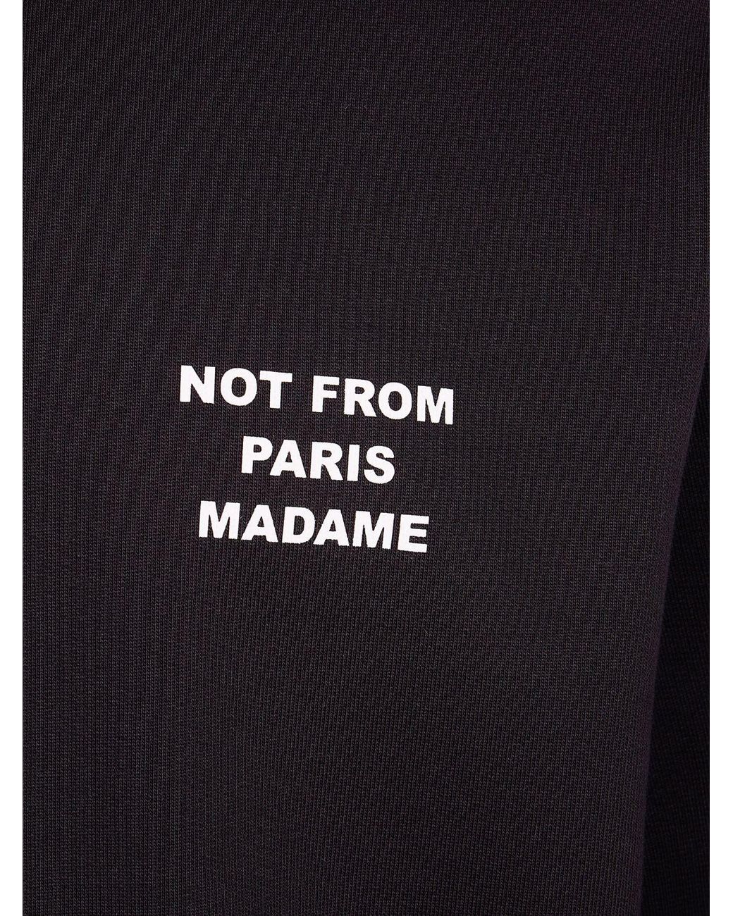 Drole de Monsieur Blue Crewneck Cotton Sweatshirt With Slogan Print for men