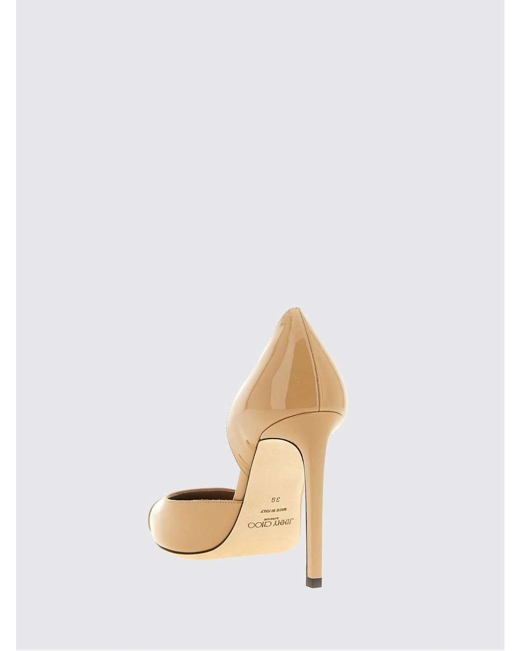 Jimmy Choo Natural Brigitte Patent Leather Pumps