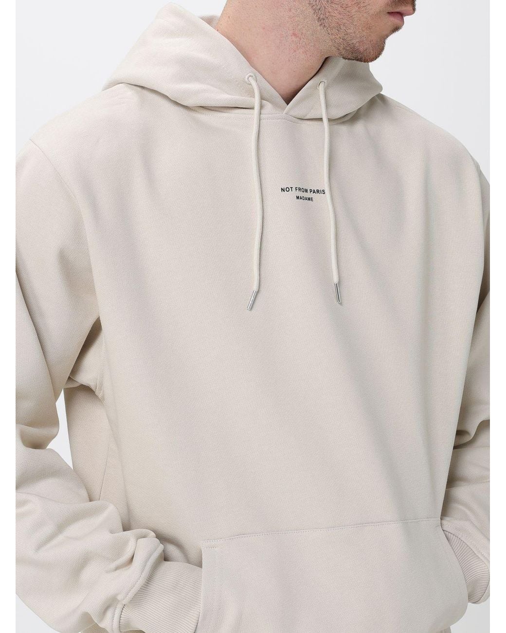 Drole de Monsieur Blue Cotton Hoodie With Logo for men