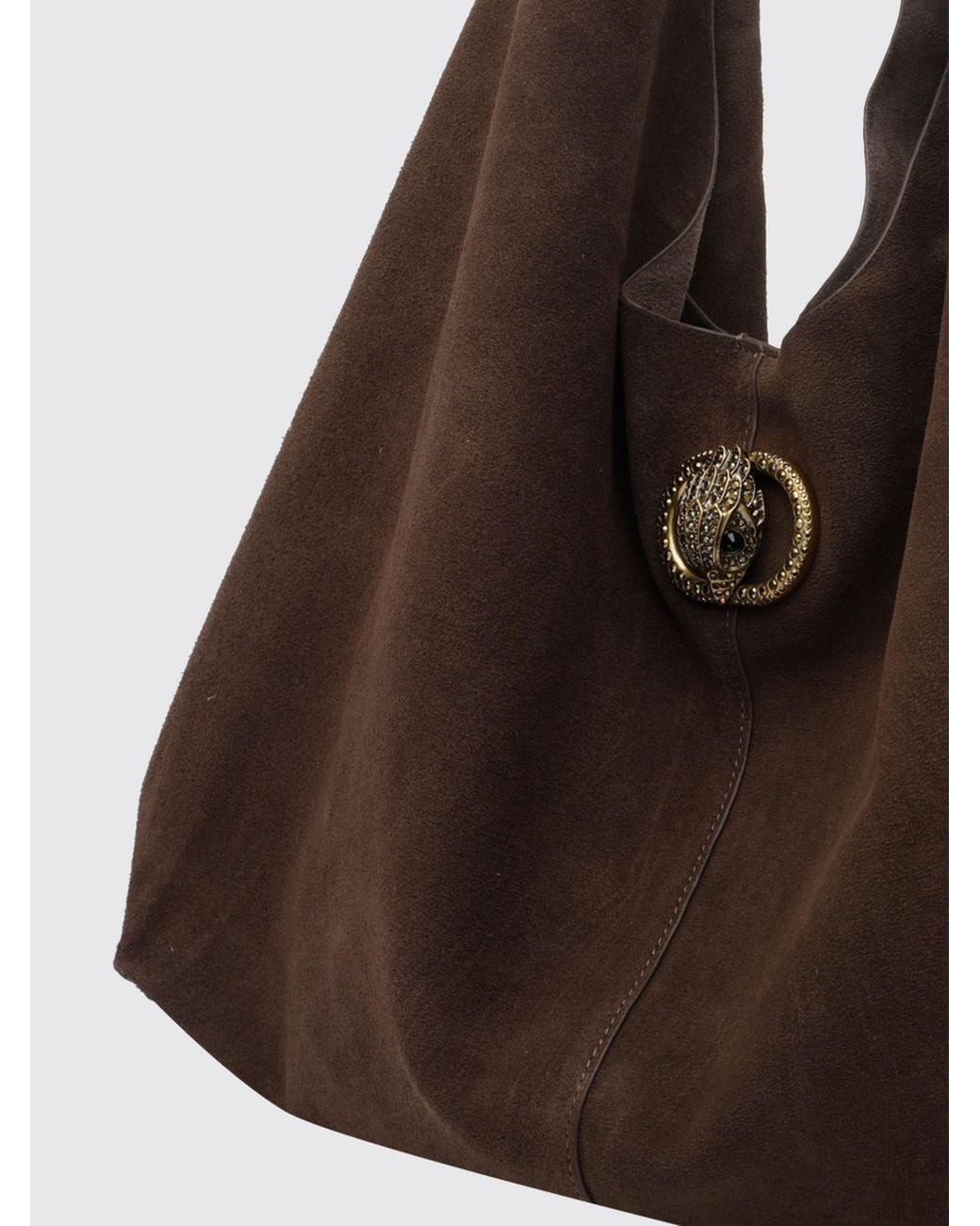 Kurt Geiger Brown Chelsea Suede Calfskin Hobo Bag